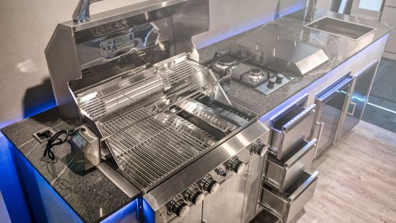 Gardenkitchen mit Gasgrill Edelstahl