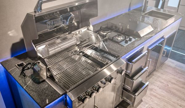 Gardenkitchen mit Gasgrill Edelstahl